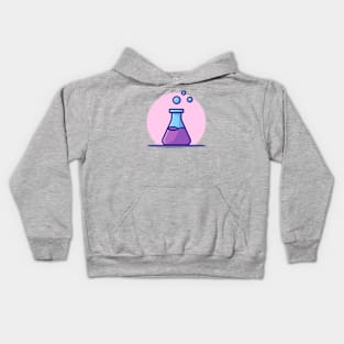 Beaker Glass With Solution Cartoon Vector Icon Illustration Kids Hoodie